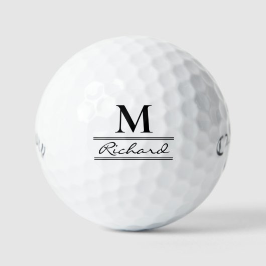 Monogrammed golfballen - Aangepaste Logo / Naam De (Voorkant)
