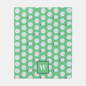 Monogrammed Golfer Hole In Een Golf Ballen Fleece Deken (Voorkant)