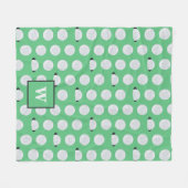 Monogrammed Golfer Hole In Een Golf Ballen Fleece Deken (Voorkant (Horizontaal))