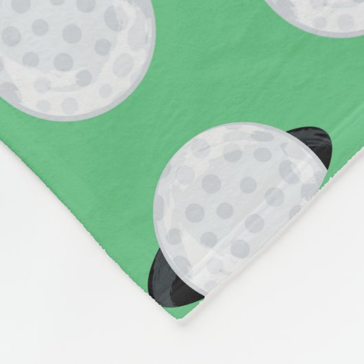 Monogrammed Golfer Hole In Een Golf Ballen Fleece Deken (Hoek)