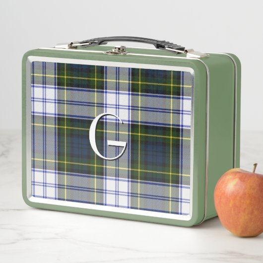 Monogrammed Gordon Dress Metal Lunch Box (In situ)