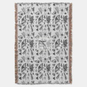 Monogrammed GOTHIC BUGS  Insect Black Deken (Voorkant Verticaal)