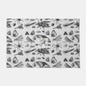 Monogrammed GOTHIC BUGS Insect Black Deurmat (Voorkant)