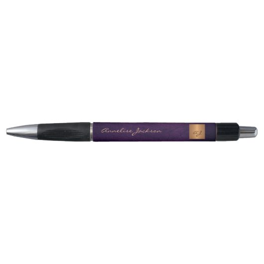 Monogrammed goud elegant name script pen (Voorkant)