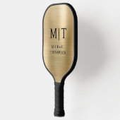 Monogrammed goud geborsteld Metallic Elegant Moder Pickleball Paddle (Links)