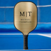 Monogrammed goud geborsteld Metallic Elegant Moder Pickleball Paddle