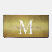 Monogrammed Goud Metallic Gradiënt Bureaumat (Voorkant)