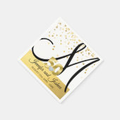 Monogrammed gouden 50ste bruiloft Jubileum Servet (Hoek)