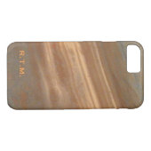 Monogrammed Granite en Copper iPhone 7 Hoesje (Achterkant (Horizontaal))