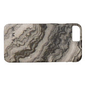 Monogrammed Granite Swirls iPhone 7 Hoesje (Achterkant (Horizontaal))