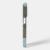 Monogrammed Gray Blue Dandelion Whimsical Flowers Case-Mate iPhone Case (Achterkant / Rechts)