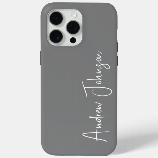 Monogrammed Gray Case-Mate iPhone Case (Achterkant)
