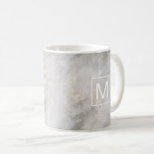 Monogrammed Gray Marble Koffiemok (Voorkant rechts)