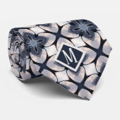 Monogrammed Gray Unieke Mannen van het Ontwerp van Stropdas (Opgerold)