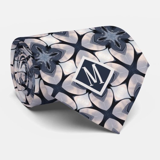 Monogrammed Gray Unieke Mannen van het Ontwerp van Stropdas (Opgerold)