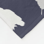 Monogrammed - Gray Woodland Creats Fleece Deken (Hoek)