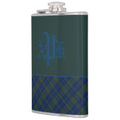 Monogrammed Green, Blue & Aqua Pset Heupfles (Links)