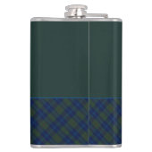 Monogrammed Green, Blue & Aqua Pset Heupfles (Achterkant)