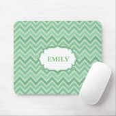 Monogrammed Green Chevron Muismat (Met muis)