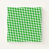 Monogrammed Green Houndstooth Graph Paper Notitieboek (Achterkant)