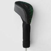 Monogrammed Green Leopard Print Golfheadcover (Schuin)