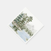 Monogrammed Green Pine Forest en het meer Servet (Hoek)