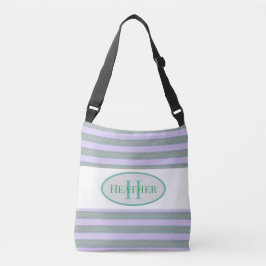 Monogrammed Green Thatch Canvas tas