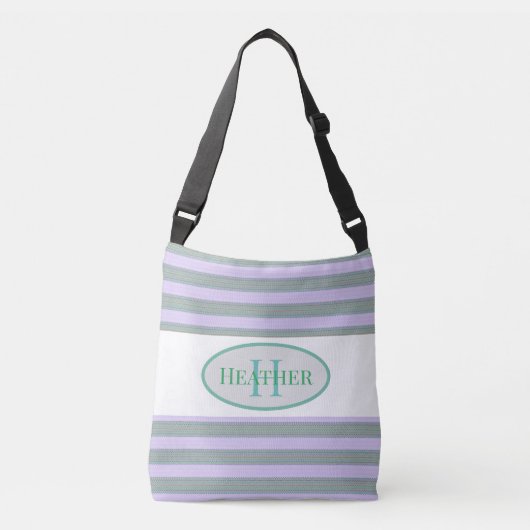 Monogrammed Green Thatch Canvas tas (Voorkant)