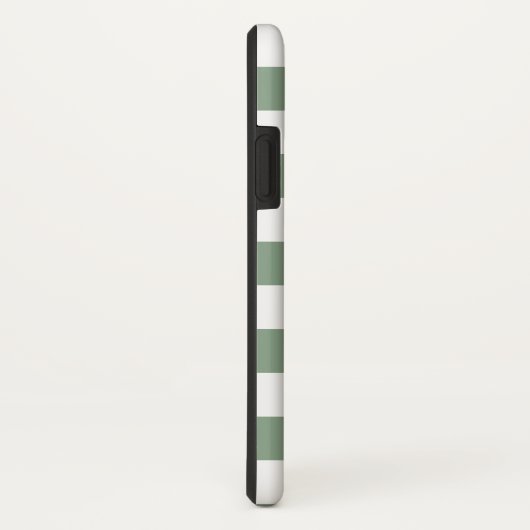 Monogrammed Green White Buffalo Check Pattern Case-Mate iPhone Case (Achterkant/rechts)