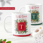 Monogrammed, Greenery and Holiday Cookies Festive Koffiemok