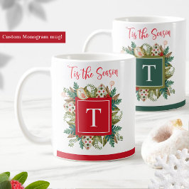 Monogrammed, Greenery and Holiday Cookies Festive Koffiemok