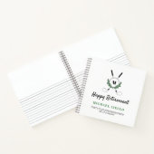 Monogrammed Greenery Golf Thlege Retirement Party Notitieboek (Binnen)