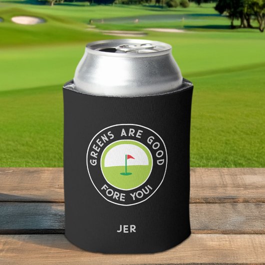 Monogrammed – GREENS ARE GOOD FORE YOU! Funny Golf Blikjeskoeler