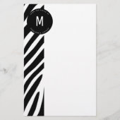 Monogrammed-grens van de Zebra vanaf de Kantoor Briefpapier (Voorkant)