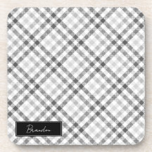 Monogrammed Grey Tartan
