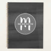 Monogrammed Grey Waterverf Planner (Voorkant)