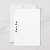 Monogrammed Grijze Floral | Dank u wel Bedankkaart (Achterkant)