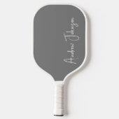 Monogrammed grijze pickleball paddle (Achterkant)