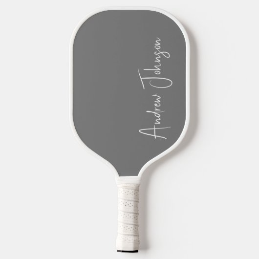 Monogrammed grijze pickleball paddle (Achterkant)