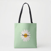 Monogrammed  groen zomervakantie tote bag (Voorkant)