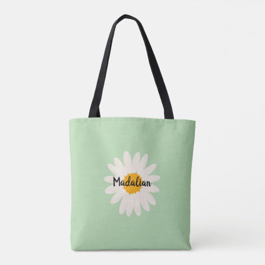 Monogrammed  groen zomervakantie tote bag (Achterkant)