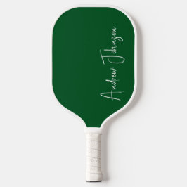 Monogrammed groene pickleball paddle