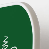 Monogrammed groene pickleball paddle (Links Detail)