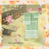 Monogrammed Groene tinten met wit Bad Handdoek