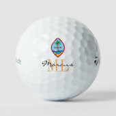 Monogrammed Guamanian Flag & Guam, Verenigde State Golfballen (Voorkant)