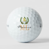 Monogrammed Guatemala Vlag, Embleem Golf Ballen (Voorkant)