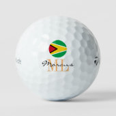Monogrammed Guyana Flag & Guyana Golf Balls Golfballen (Voorkant)