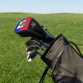 Monogrammed & Haiti Flag Golfclubs Hoesjes Golfheadcover (Insitu)