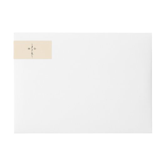 Monogrammed Hand Lettered Chic Cross (Voorkant)