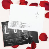 Monogrammed Hand Lettered Chic Cross Wedding Kaart